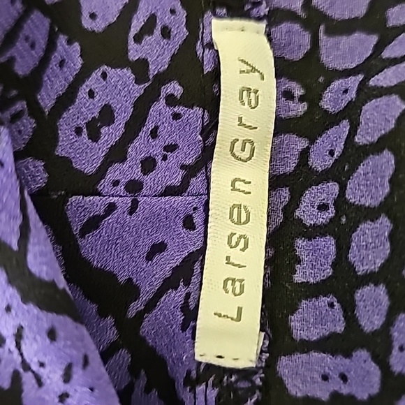 Larsen Gray Cowl Neck Long Sleeve Blouse Size S - Picture 7 of 7